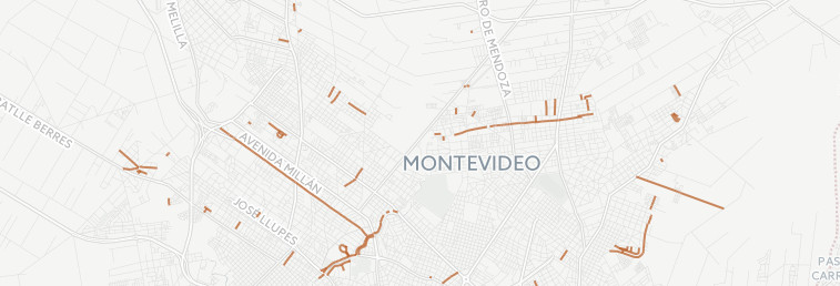 Montevideo streets highlighted when named after women